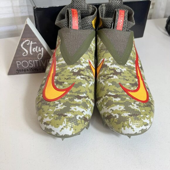 Nike Alpha Menace Elite 3 Football Cleats Size 9 Travis Kelce T-Rex Camo 🔥🔥🔥 - Picture 4 of 10